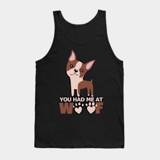 Woof I Love Dogs Tank Top